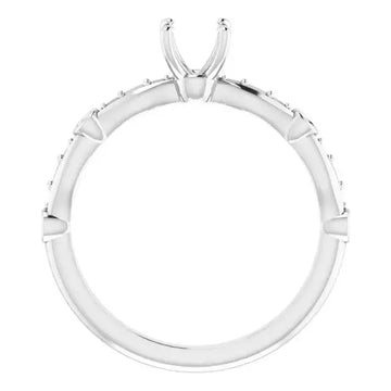 SOLANA Lab Grown Diamond Engagement Ring Setting for Square Stones - Larson Jewelers