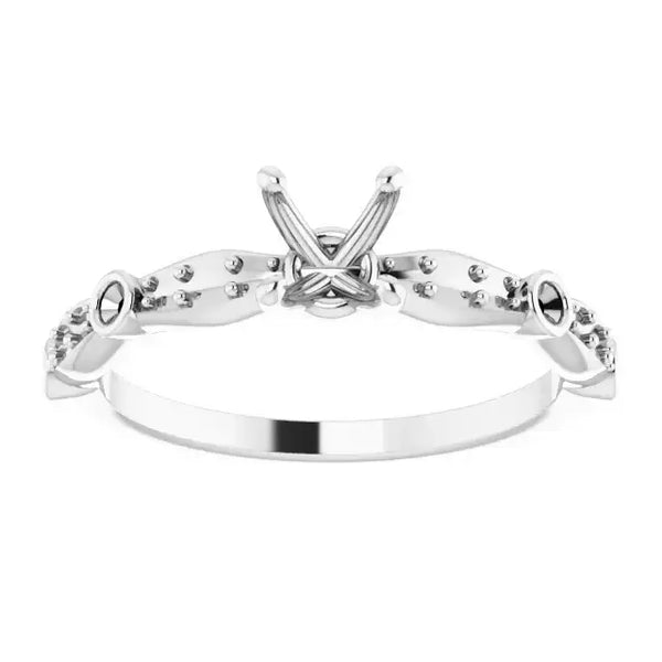 SOLANA Lab Grown Diamond Engagement Ring Setting for Square Stones - Larson Jewelers