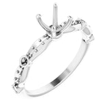 SOLANA Lab Grown Diamond Engagement Ring Setting for Cushion Stones