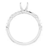 SOLANA Lab Grown Diamond Engagement Ring Setting for Cushion Stones