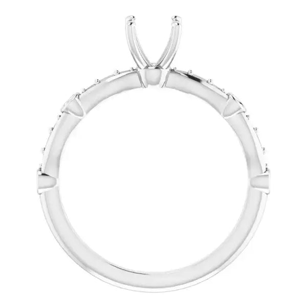 SOLANA Lab Grown Diamond Engagement Ring Setting for Cushion Stones - Larson Jewelers