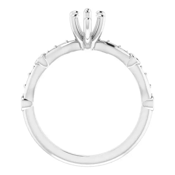 SOLANA Lab Grown Diamond Engagement Ring Setting for Marquise Stones - Larson Jewelers