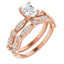 ROSELLA 18K Rose Gold Oval Lab Grown Diamond Engagement Ring