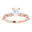 ROSELLA 18K Rose Gold Oval Lab Grown Diamond Engagement Ring