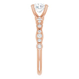 ROSELLE 18K Rose Gold Oval Lab Grown Diamond Engagement Ring