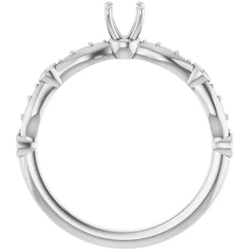 SOLANA Lab Grown Diamond Engagement Ring Setting for Round Stones - Larson Jewelers