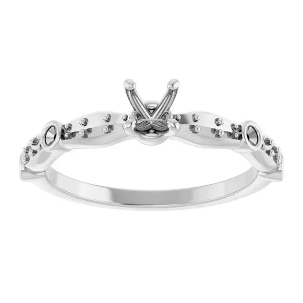 SOLANA Lab Grown Diamond Engagement Ring Setting for Round Stones - Larson Jewelers