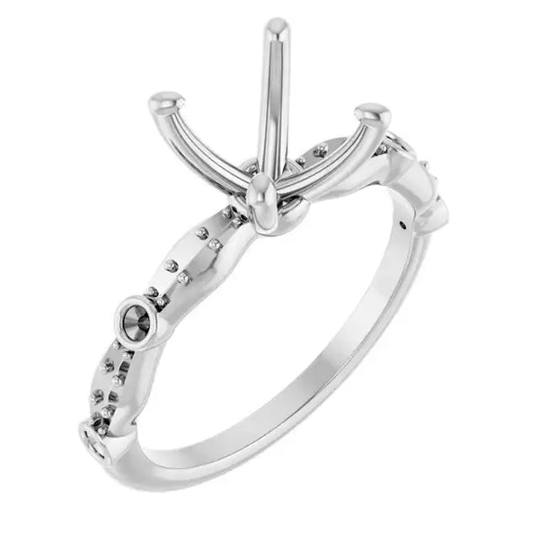 SOLANA Lab Grown Diamond Engagement Ring Setting for Asscher Stones - Larson Jewelers