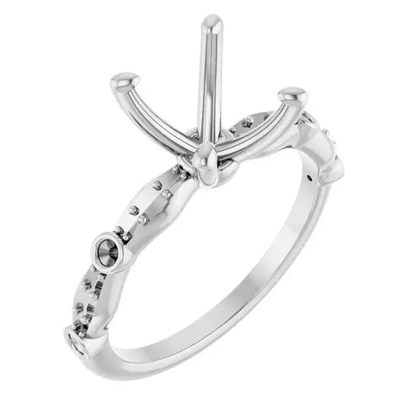 SOLANA Lab Grown Diamond Engagement Ring Setting for Oval Stones - Larson Jewelers