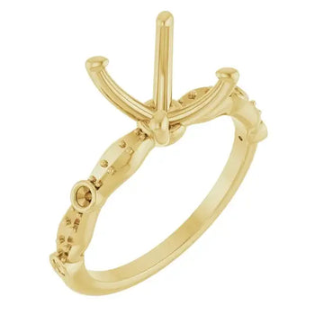 SOLANA Lab Grown Diamond Engagement Ring Setting for Oval Stones - Larson Jewelers