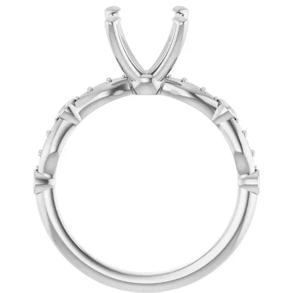 SOLANA Lab Grown Diamond Engagement Ring Setting for Oval Stones - Larson Jewelers