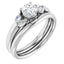 WREN Silver Round Engagement Ring