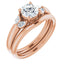 ROSIE 14K Rose Gold Round Engagement Ring