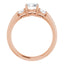 PEMBE 18K Rose Gold Round Engagement Ring