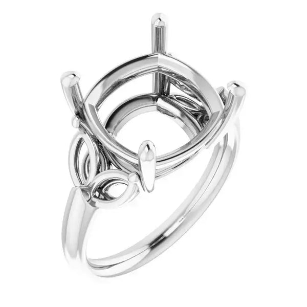 GILDA Lab Grown Diamond Engagement Ring Setting for Cushion Stones - Larson Jewelers