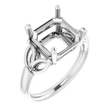GILDA Lab Grown Diamond Engagement Ring Setting for Asscher Stones - Larson Jewelers