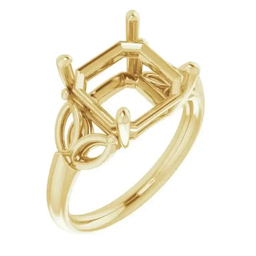 GILDA Lab Grown Diamond Engagement Ring Setting for Asscher Stones - Larson Jewelers