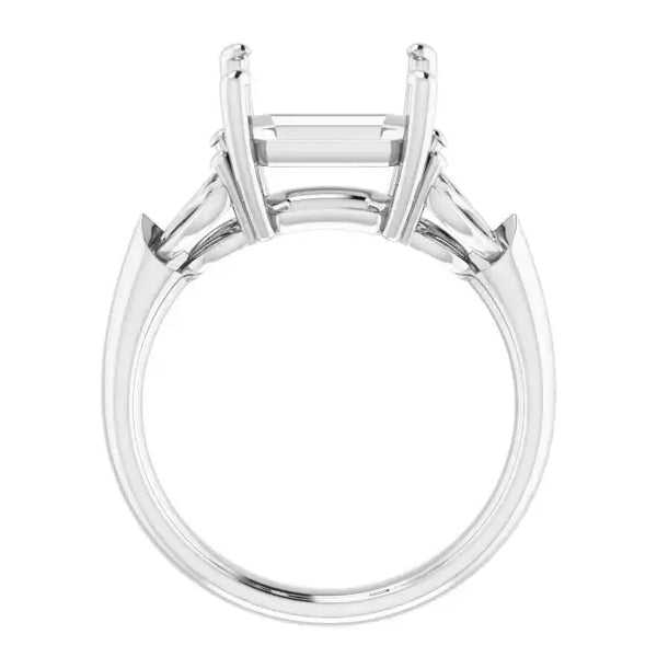 GILDA Lab Grown Diamond Engagement Ring Setting for Asscher Stones - Larson Jewelers
