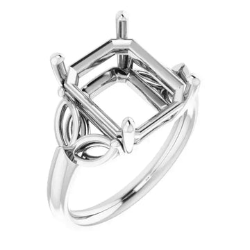 GILDA Lab Grown Diamond Engagement Ring Setting for Emerald Stones - Larson Jewelers