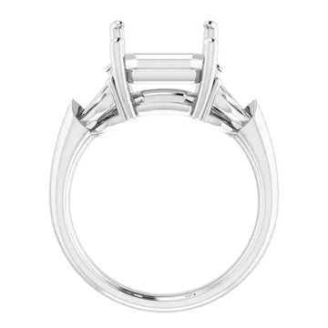 GILDA Lab Grown Diamond Engagement Ring Setting for Emerald Stones - Larson Jewelers