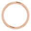 14K Rose Band for 5.2 mm Round Ring