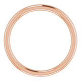18K Rose Band for 5.2 mm Round Ring