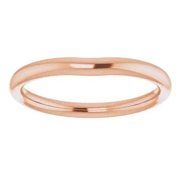 14K Rose Band for 5.2 mm Round Ring