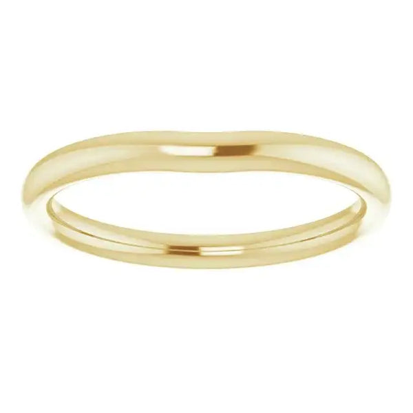 14K Yellow Band for 5.2 mm Round Ring