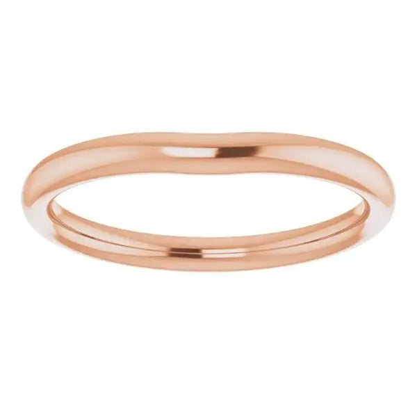 18K Rose Band for 5.2 mm Round Ring