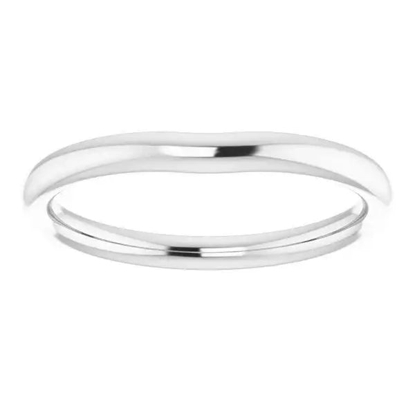 18K White Band for 5.2 mm Round Ring