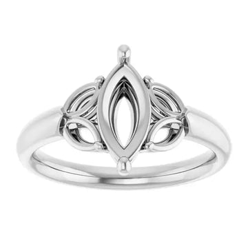 GILDA Lab Grown Diamond Engagement Ring Setting for Marquise Stones - Larson Jewelers
