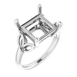 Anillo de compromiso con diamantes cultivados en laboratorio GILDA para piedras cuadradas