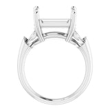 Anillo de compromiso con diamantes cultivados en laboratorio GILDA para piedras cuadradas