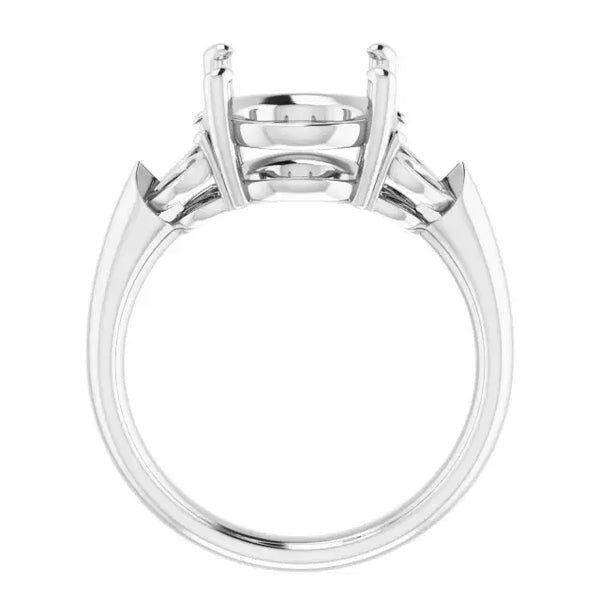 GILDA Lab Grown Diamond Engagement Ring Setting for Oval Stones - Larson Jewelers