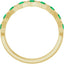 14K Yellow Lab-Grown Emerald Stackable Ring
