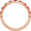 14K Rose Natural Ruby Stackable Ring