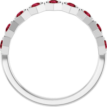 Sterling Silver Natural Ruby Stackable Ring - Larson Jewelers