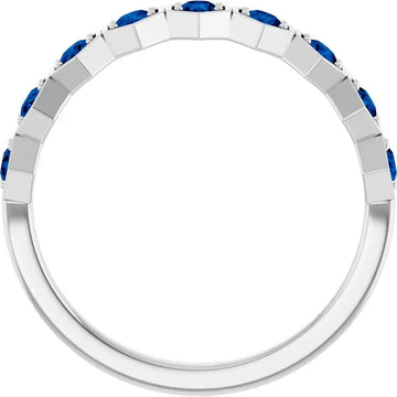 Sterling Silver Natural Blue Sapphire Stackable Ring - Larson Jewelers