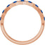 14K Rose Lab-Grown Blue Sapphire Stackable Ring