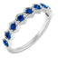 Sterling Silver Lab-Grown Blue Sapphire Stackable Ring