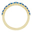 14K Yellow Lab-Grown Blue Sapphire Crown Ring