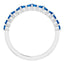 Platinum Lab-Grown Blue Sapphire Crown Ring
