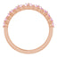 14K Rose Natural Pink Sapphire Crown Ring