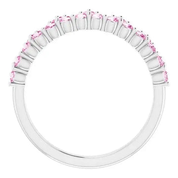 Platinum Natural Pink Sapphire Crown Ring - Larson Jewelers
