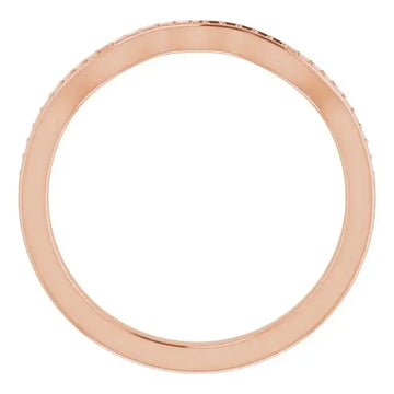 14K Rose Band Mounting for 6 mm Round Ring