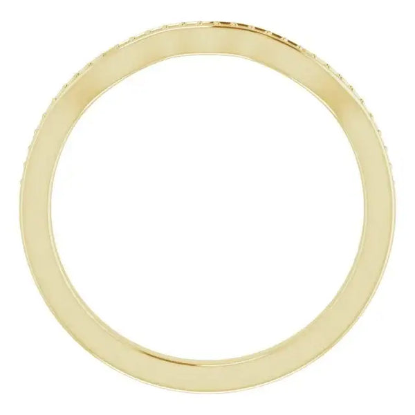 14K Yellow Band Mounting for 6 mm Round Ring