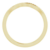 18K Yellow Band Mounting for 6 mm Round Ring