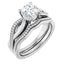 AYLA Silver Round Lab Grown Diamond Engagement Ring