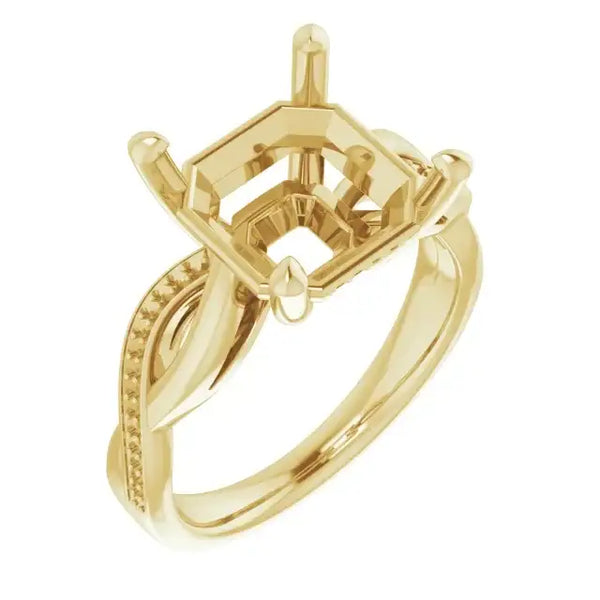 TALA Lab Grown Diamond Engagement Ring Setting for Asscher Stones - Larson Jewelers
