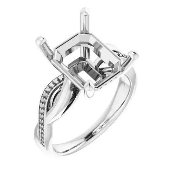 TALA Lab Grown Diamond Engagement Ring Setting for Emerald Stones - Larson Jewelers